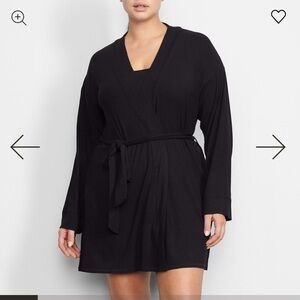 Skims Women's Black Wrap Robe